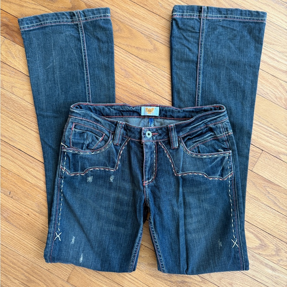Antik Denim Premium Western Embroidered Flap Pocket Jeans Women’s 27 Boutique